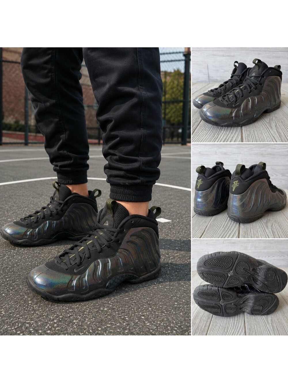 Womens Size 7.5 - Nike Little Posite One Mid Legion Green (644791-301) GS 6Y